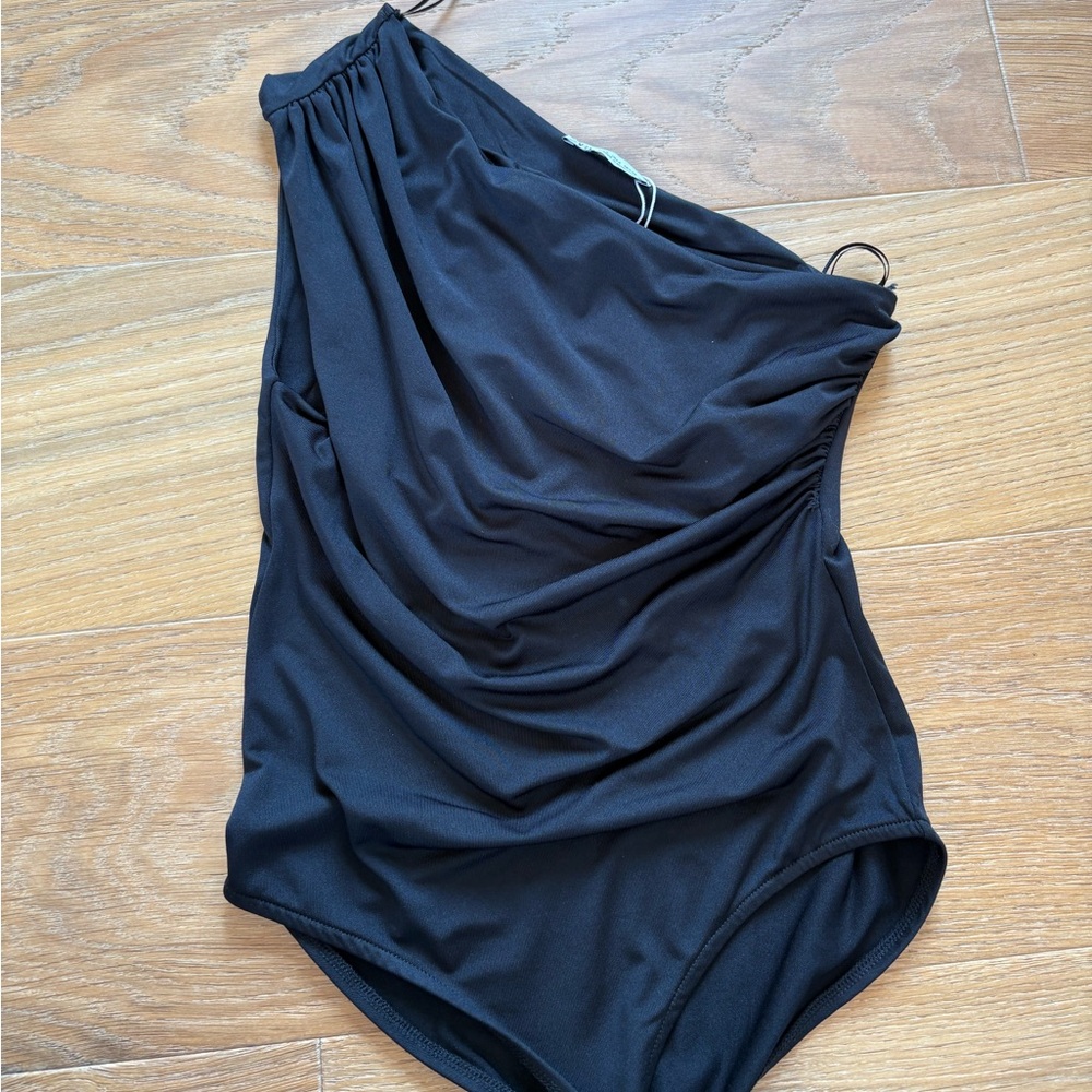 Zara Black ruched bodysuit